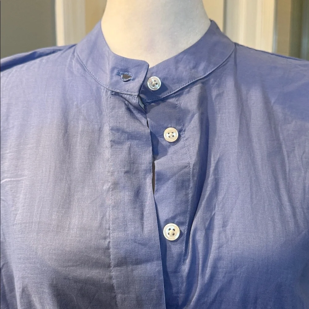 Banana Republic Cotton Shirt Dress Classic Long Sleeve Lightweight Dress Med NWT - Picture 5 of 10